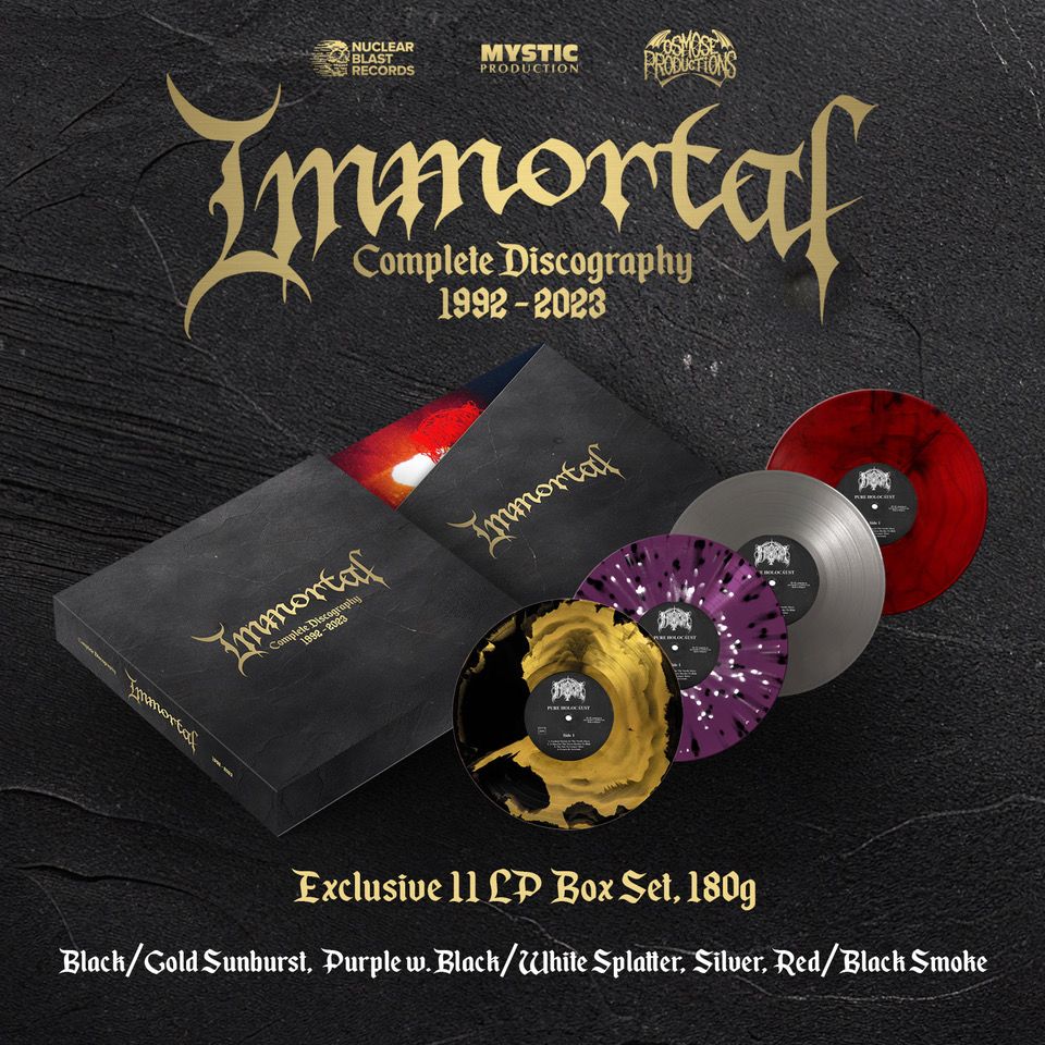 Preventa de «Complete Discography 1992-2023», una caja conmemorativa que reúne toda la discografía de estudio de Immortal comprendida entre 1992 y 2023