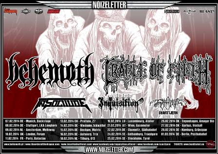 Tour europeo de Behemoth y Cradle of Filth