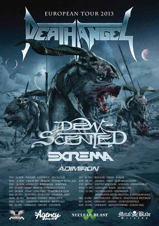 Fechas europeas de Dew-Scented con Death Angel Fechas europeas de Dew-Scented con Death Angel