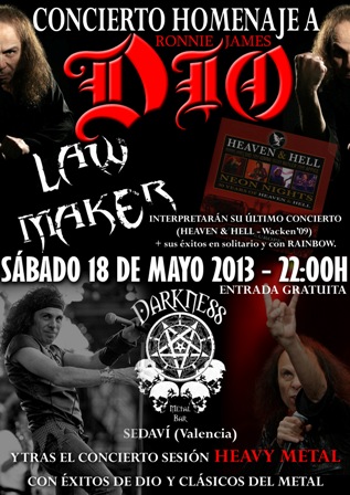 Concierto homenaje a Dio en Valencia