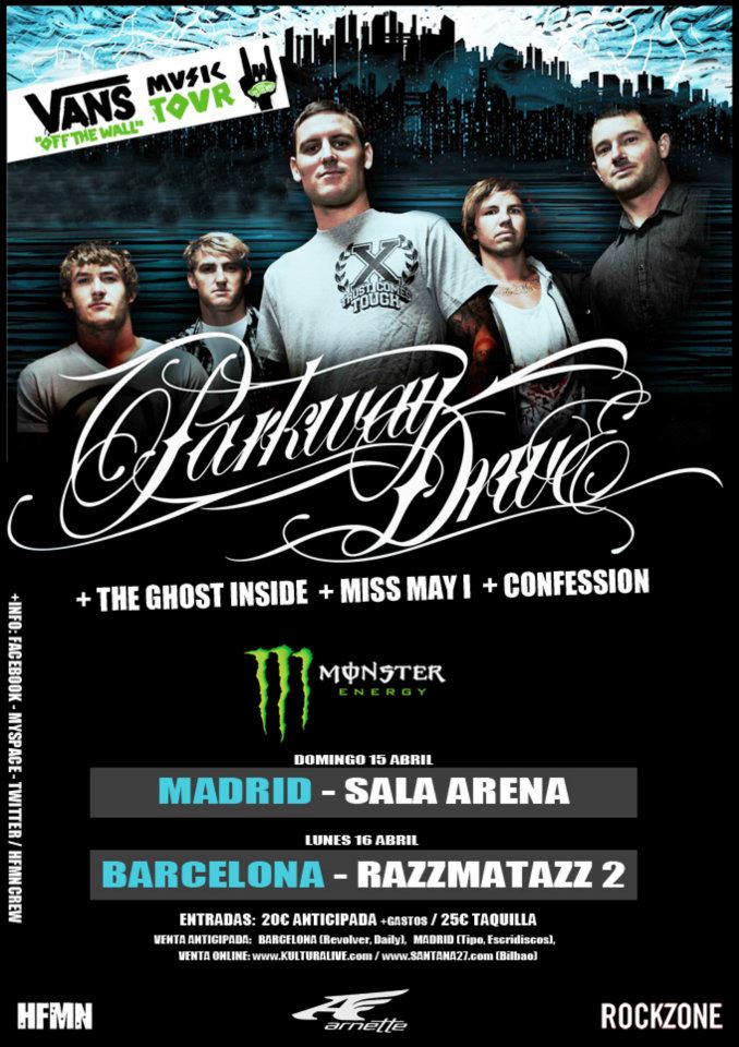 Parkway Drive en Madrid y Barcelona