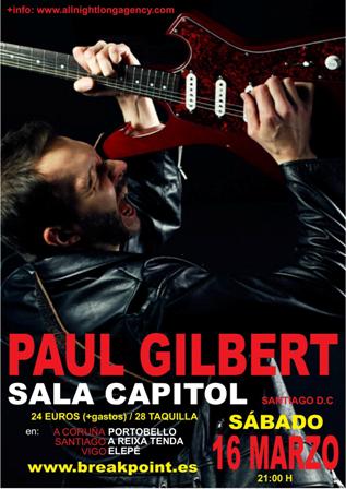 Paul Gilbert en Santiago de Compostela Paul Gilbert en Santiago de Compostela