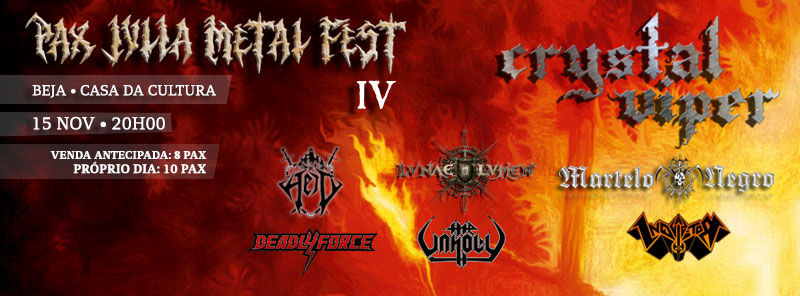 Detalles del Pax Julia Metal Fest IV Detalles del Pax Julia Metal Fest IV
