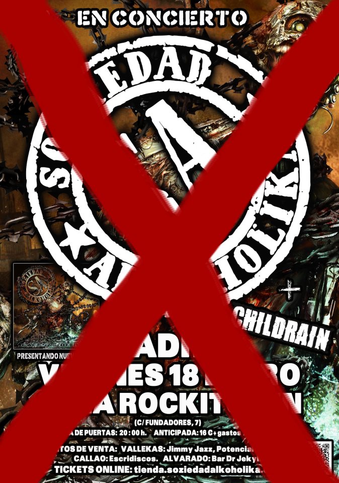 Soziedad Alkoholika cancela en Madrid Soziedad Alkoholika cancela en Madrid