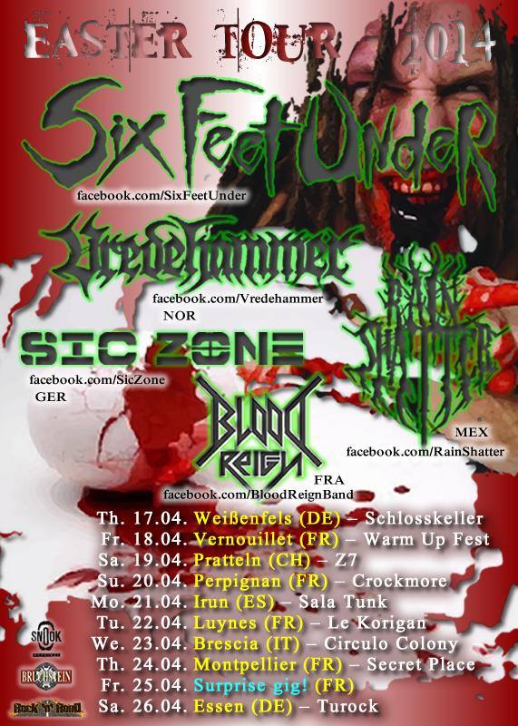 Six Feet Under - Easter Tour 2014