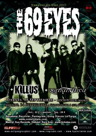 The 69 Eyes en Madrid y Barcelona