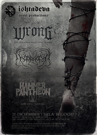 Wrong con Nyctophobia y Hammer Pantheon en Barcelona