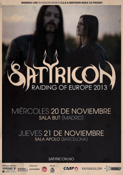 Satyricon en Madrid y Barcelona